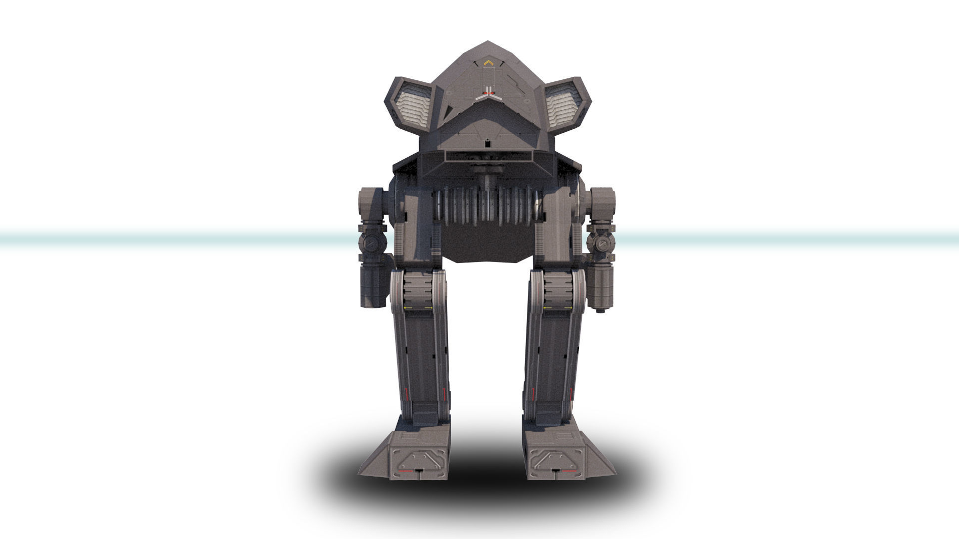 Mech 1 Low Poly 3DS MAX 2011 Low-poly 3D model_3
