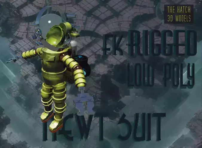 Newt suit Low-poly 3D model