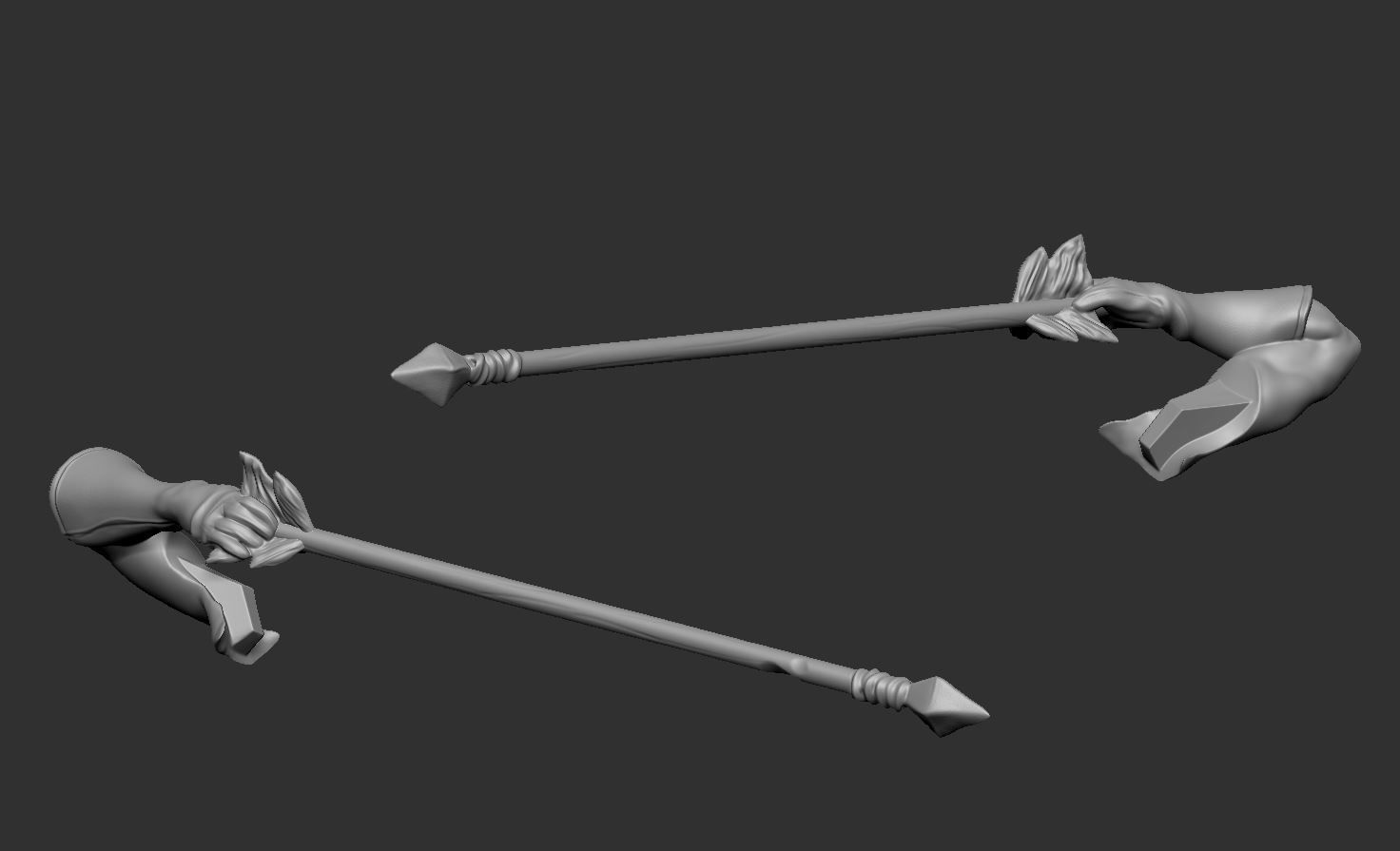 Female Archer Character 3D print model_4