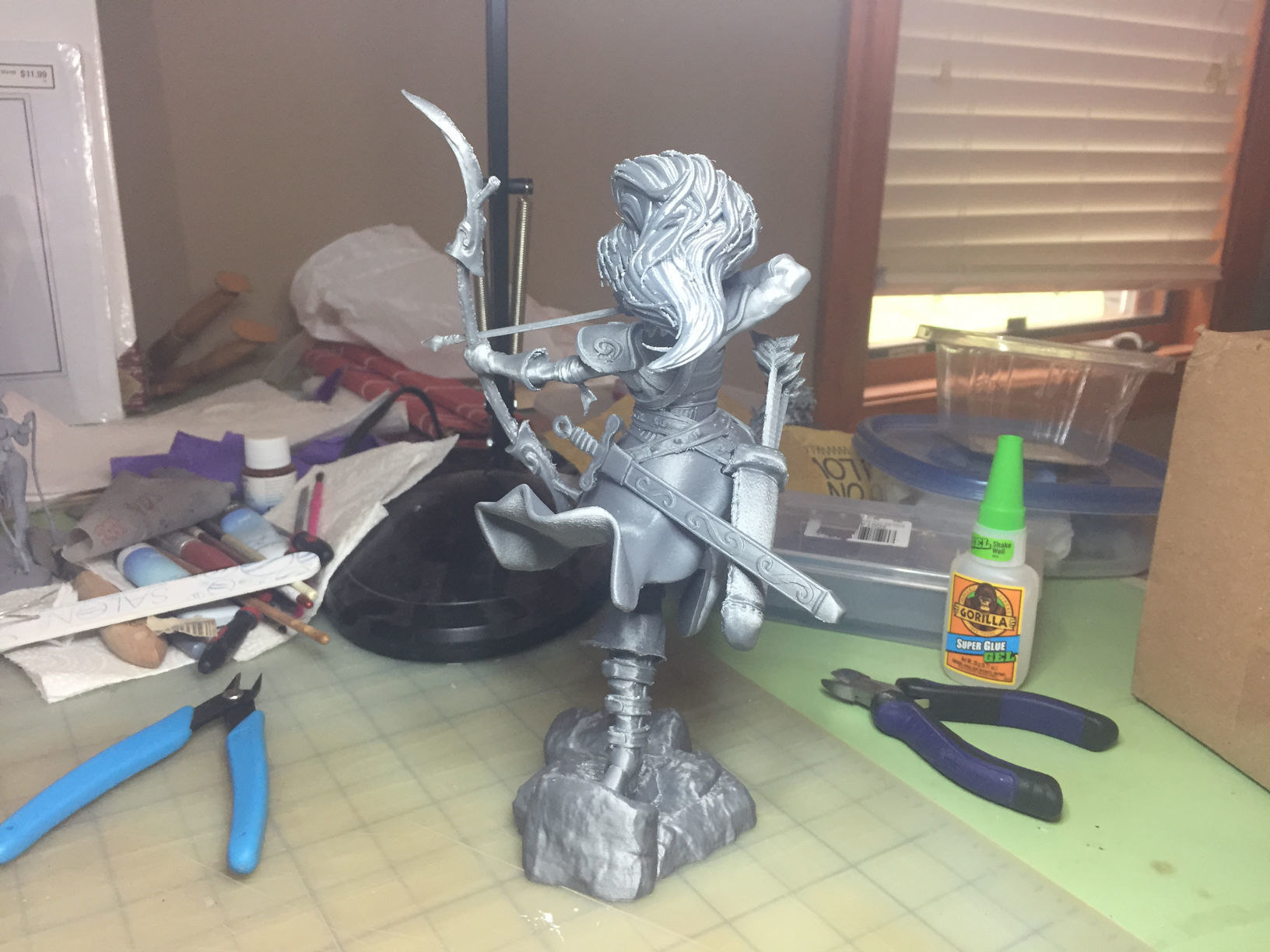 Female Archer Character 3D print model_14