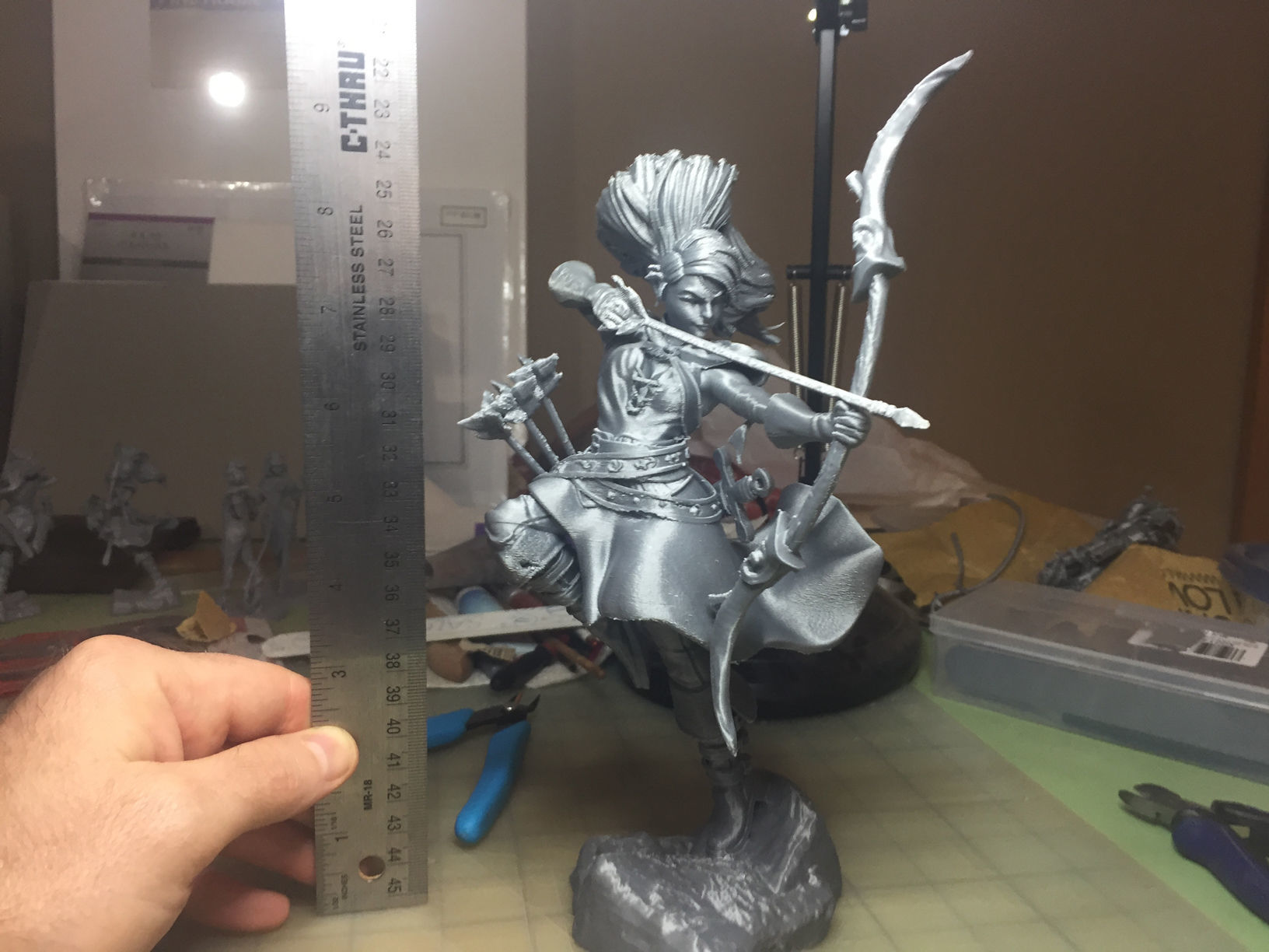 Female Archer Character 3D print model_15