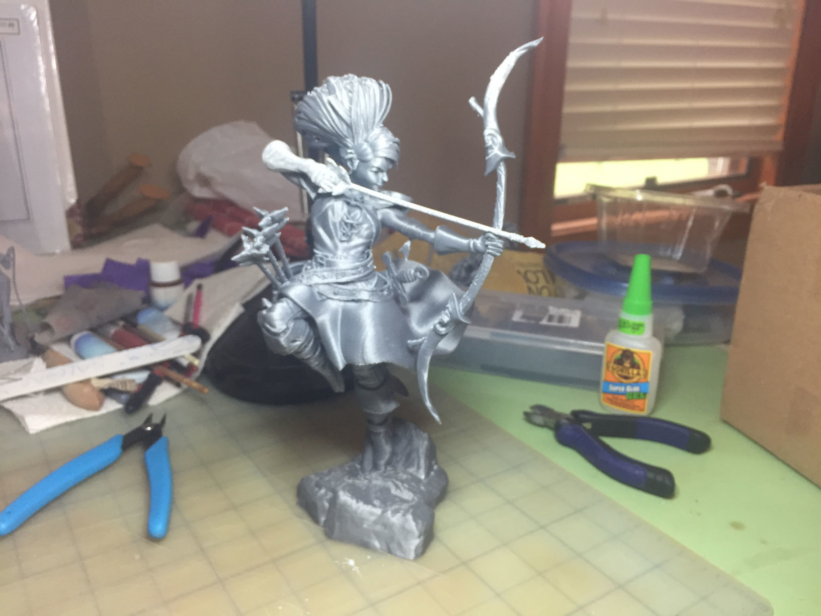 Female Archer Character 3D print model_13