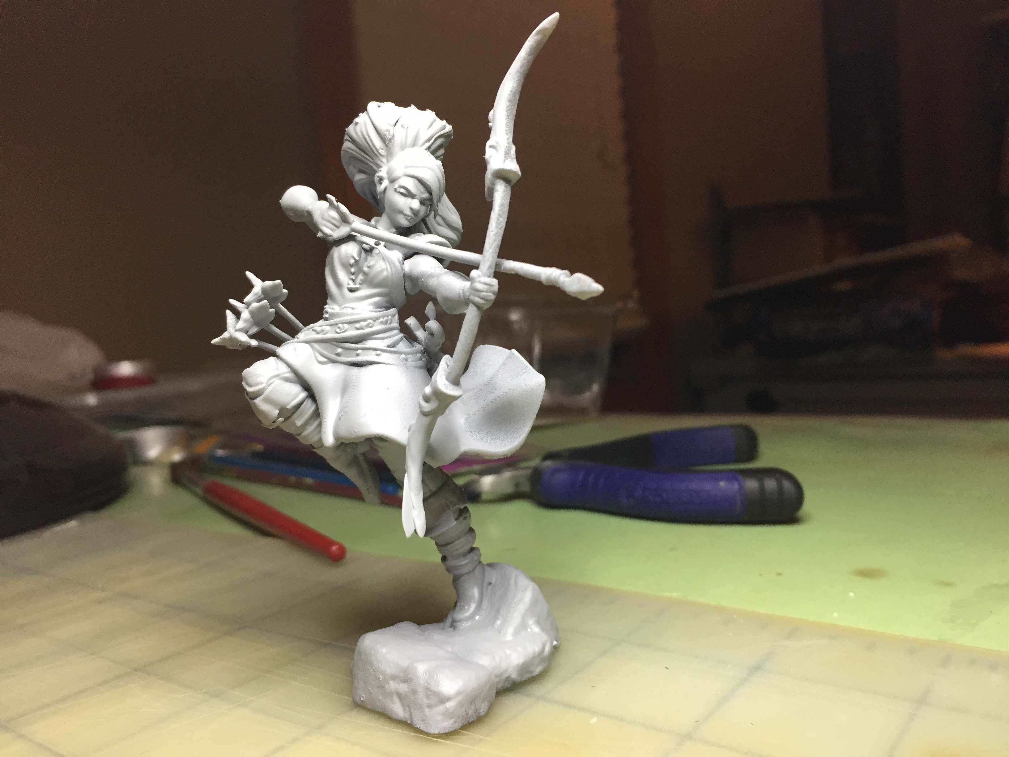 Female Archer Character 3D print model_8