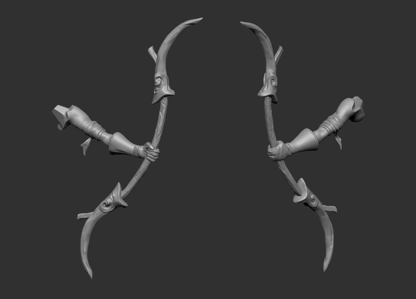 Female Archer Character 3D print model_5