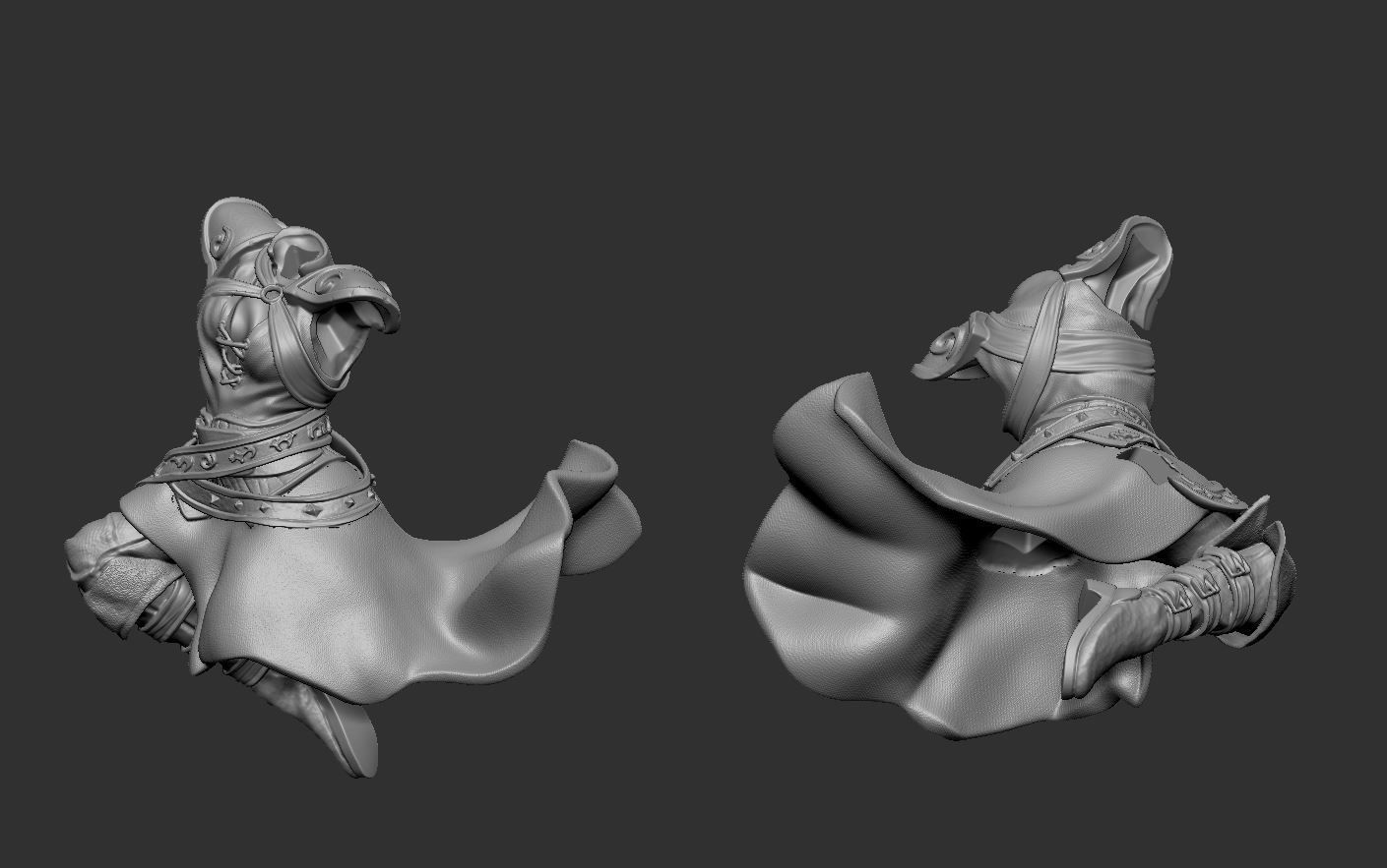 Female Archer Character 3D print model_2