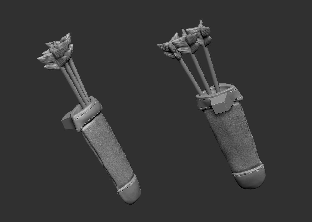 Female Archer Character 3D print model_7