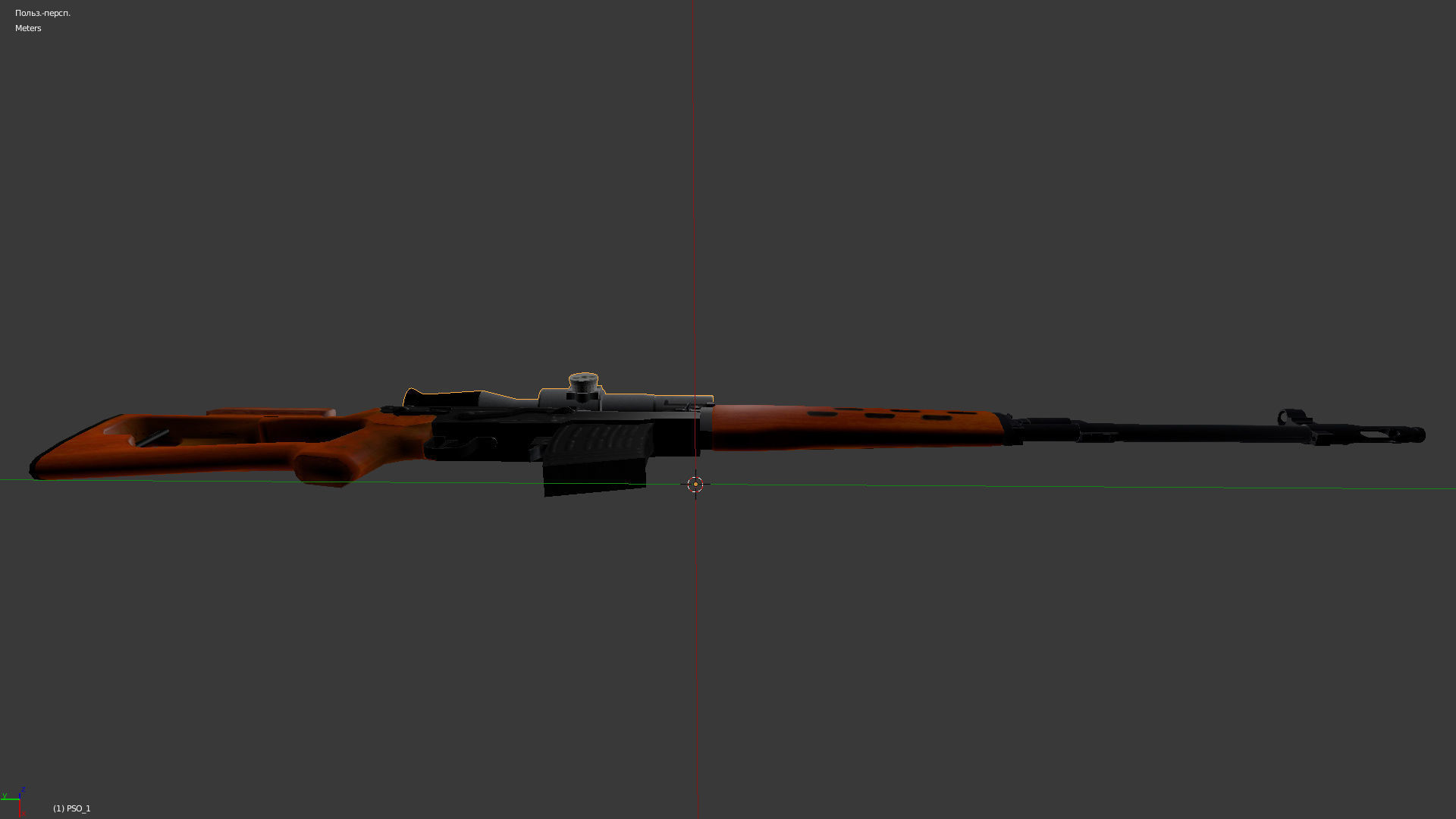 SVD sniper rifle with PSO-1 Free low-poly 3D model_5
