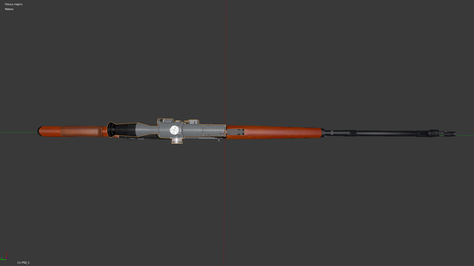 SVD sniper rifle with PSO-1 Free low-poly 3D model_6
