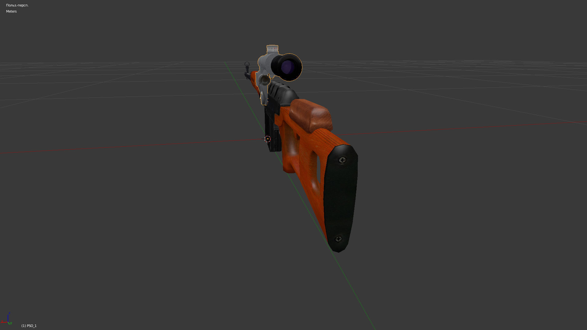 SVD sniper rifle with PSO-1 Free low-poly 3D model_3