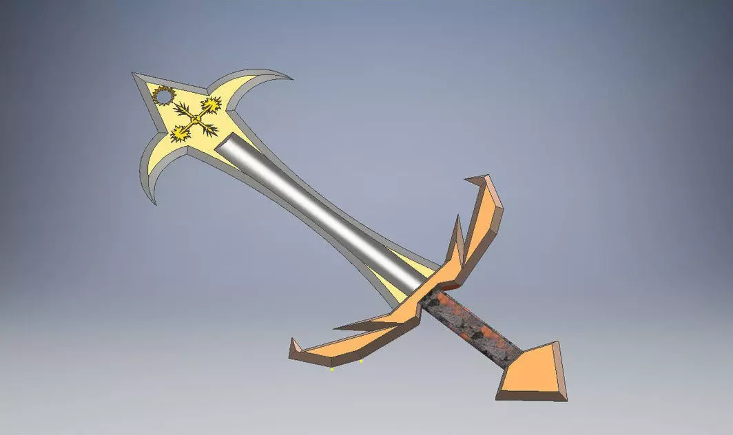 Righteous Beam Low-poly 3D model_0