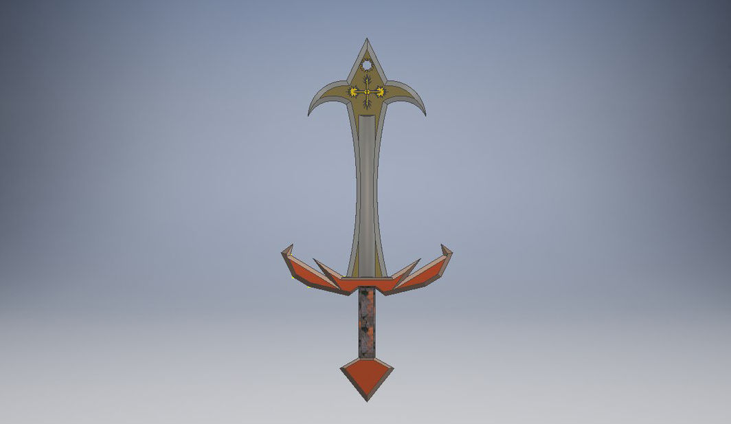 Righteous Beam Low-poly 3D model_2