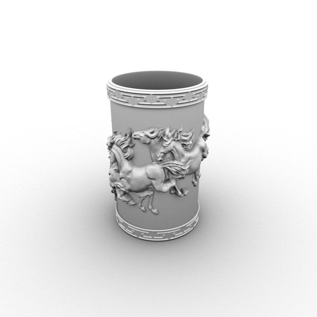 Brush pot 3D print model