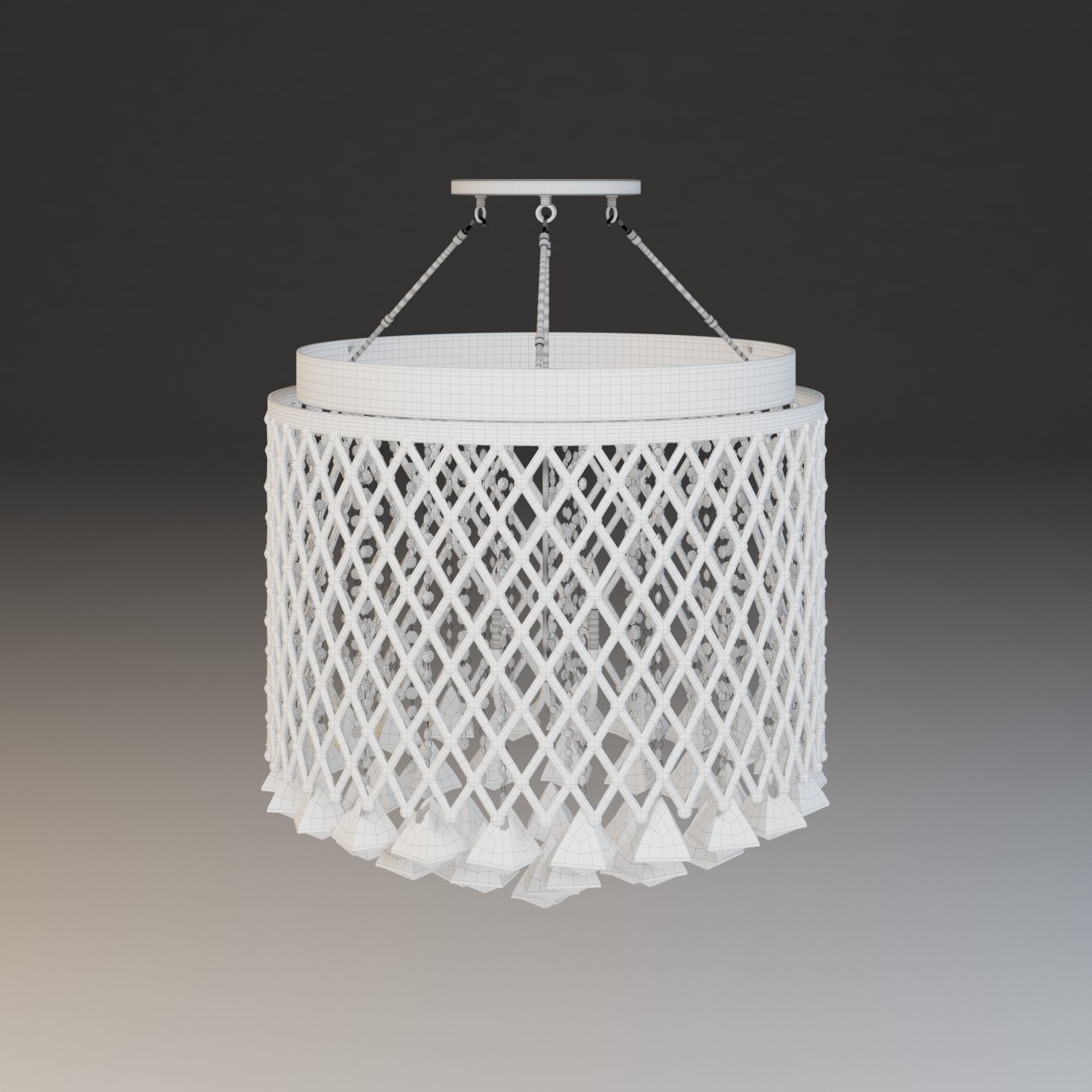 Chrome Chandelier 3D model_3