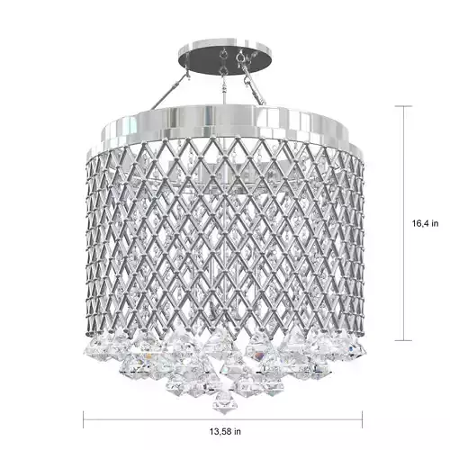 Chrome Chandelier 3D model