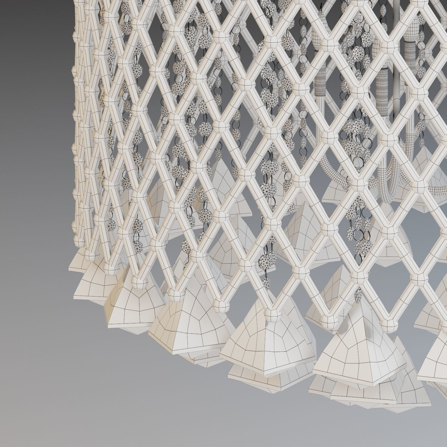 Chrome Chandelier 3D model_5