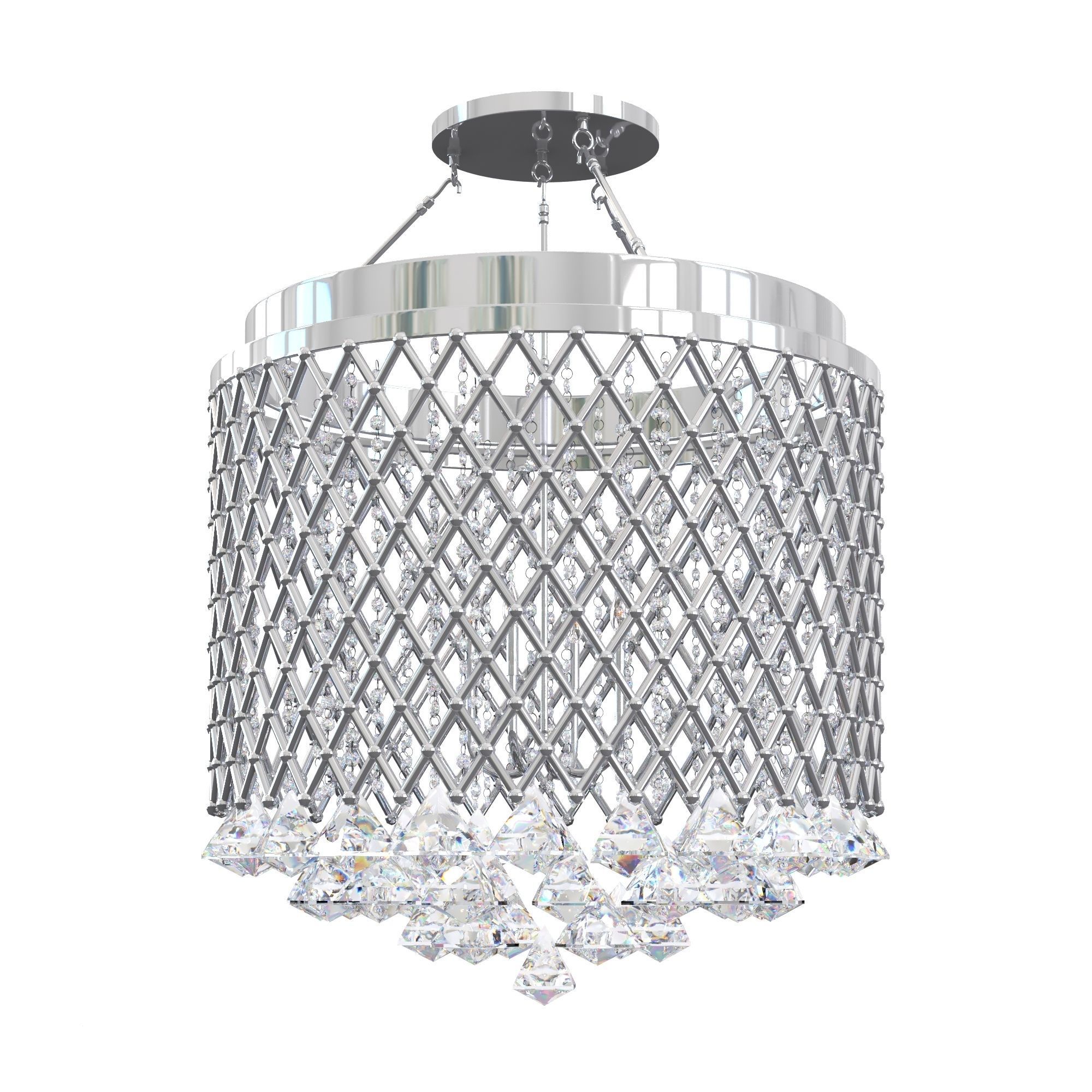 Chrome Chandelier 3D model_1