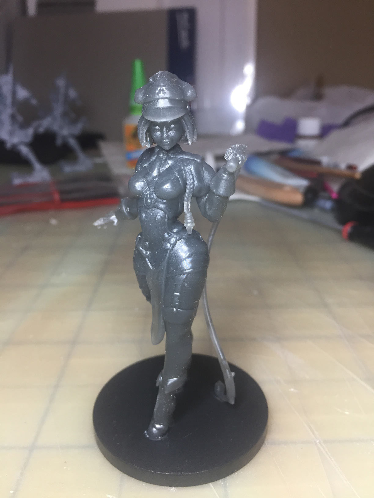 Guard with Whip Pinup  3D print model_1