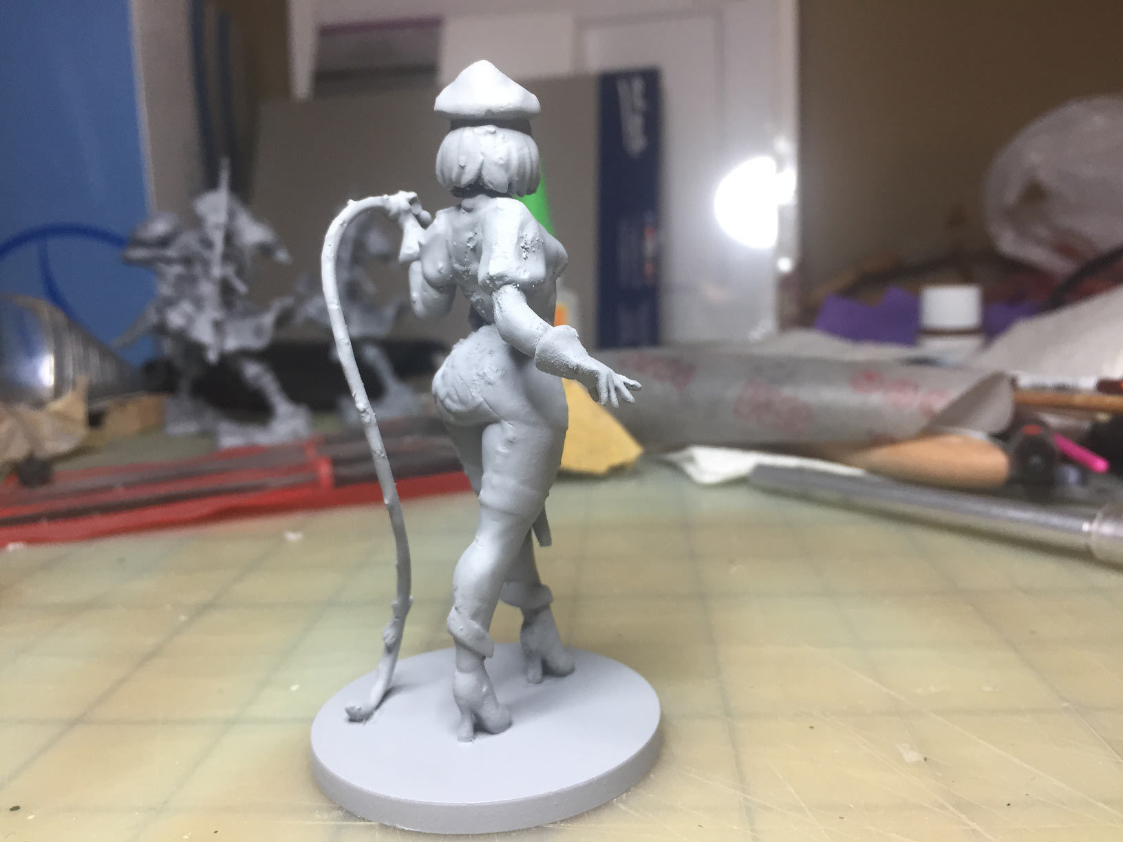 Guard with Whip Pinup  3D print model_2