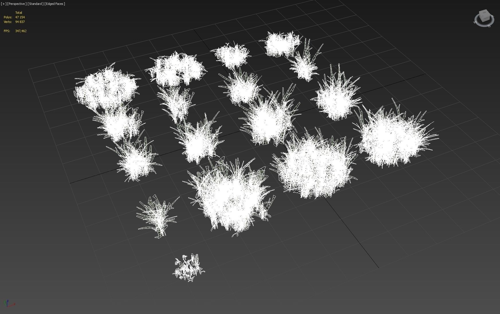 Grass pack B Low-poly 3D model_9