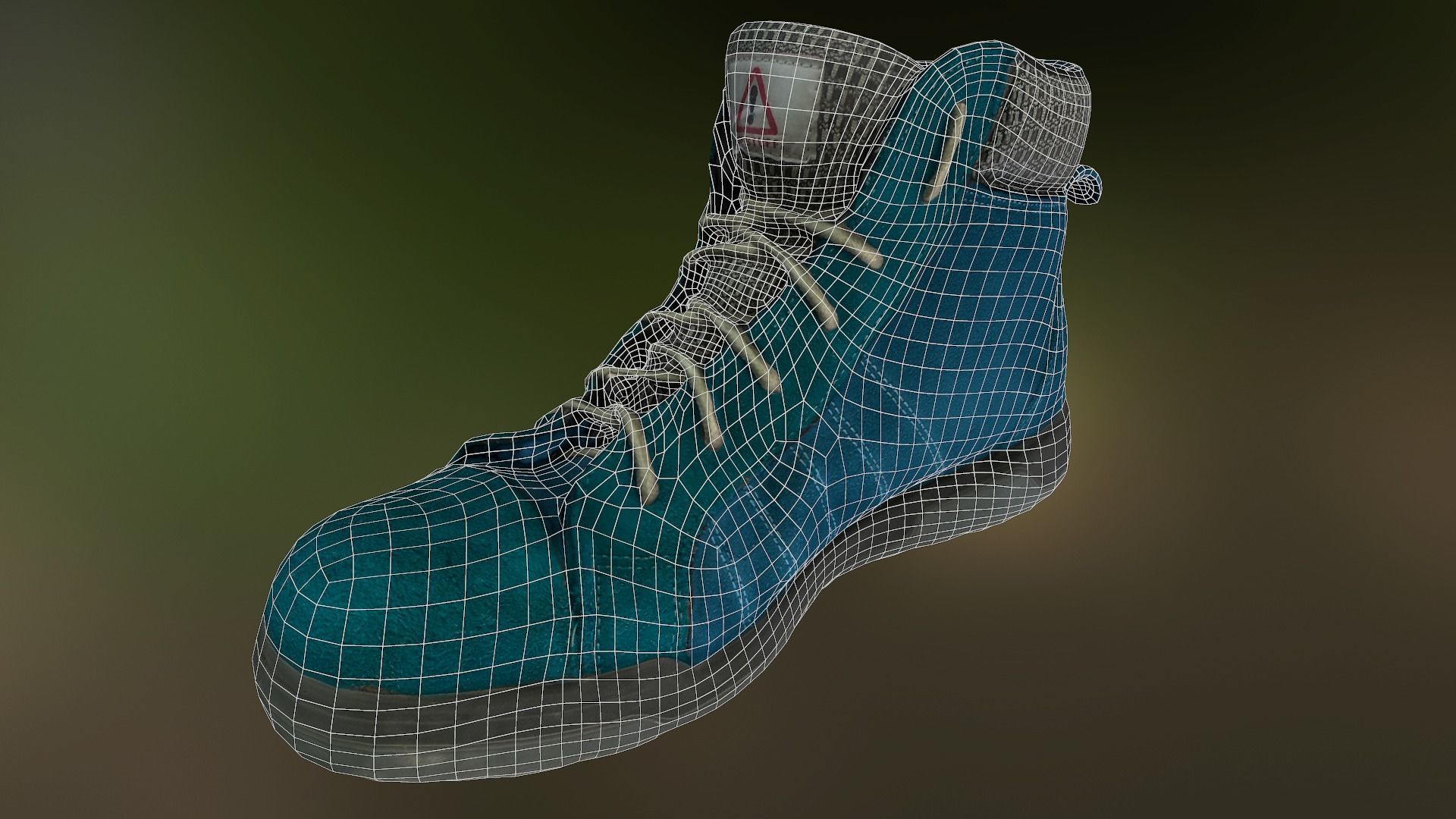 Boot 3D model low poly footwear Low-poly 3D model_8