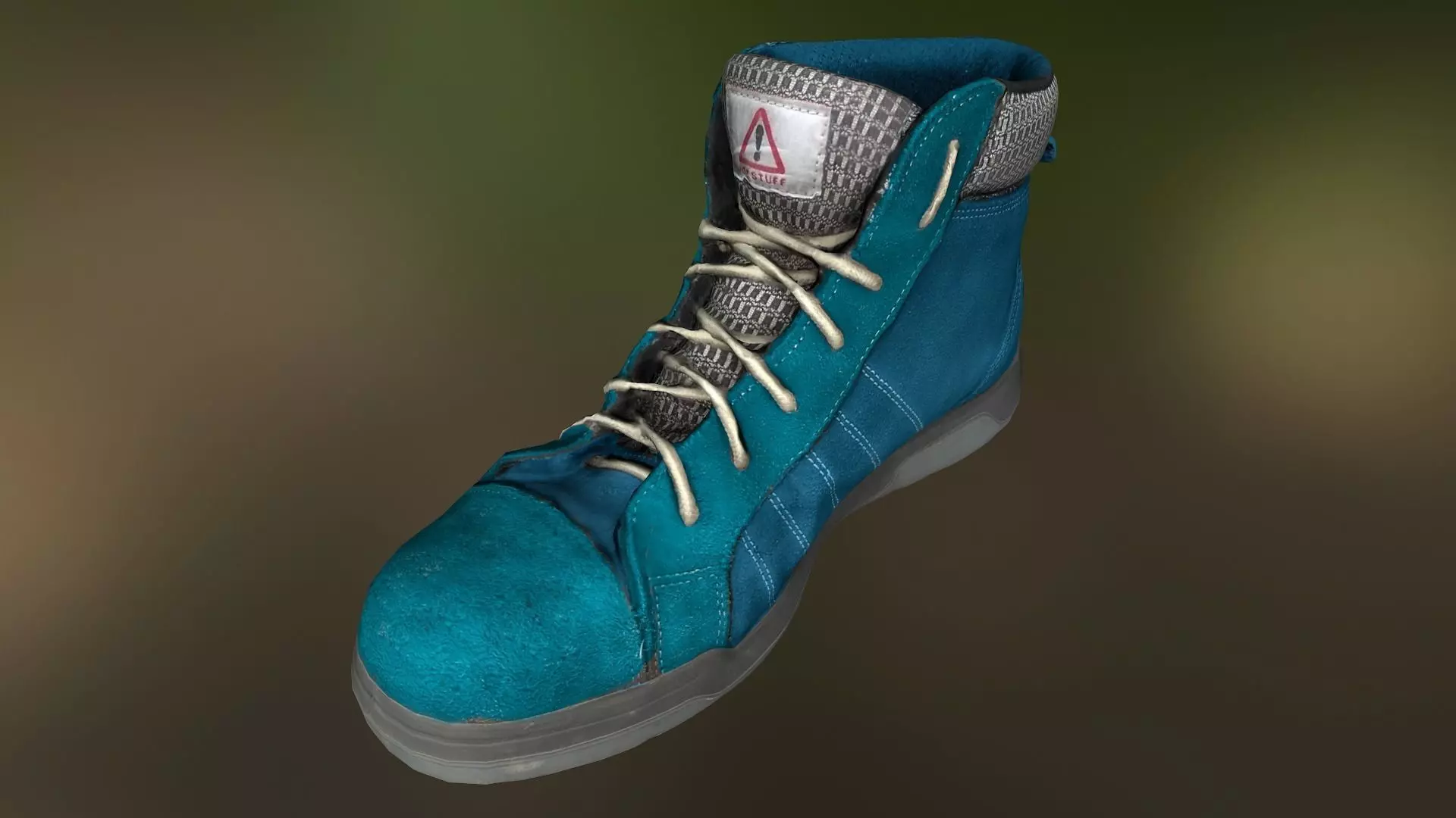 Boot 3D model low poly footwear Low-poly 3D model_0