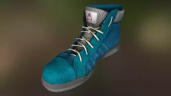 Boot 3D model low poly footwear