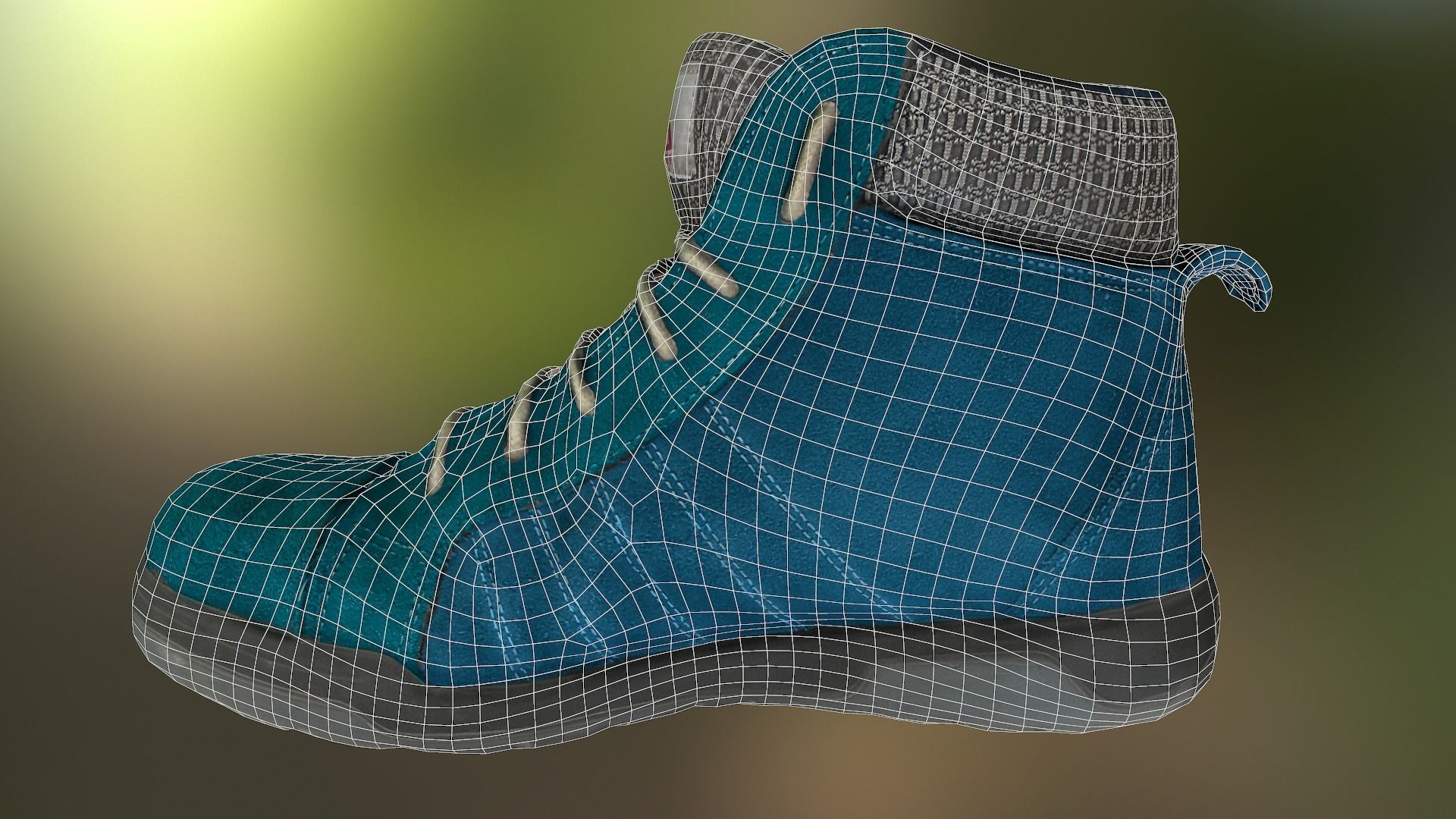 Boot 3D model low poly footwear Low-poly 3D model_13