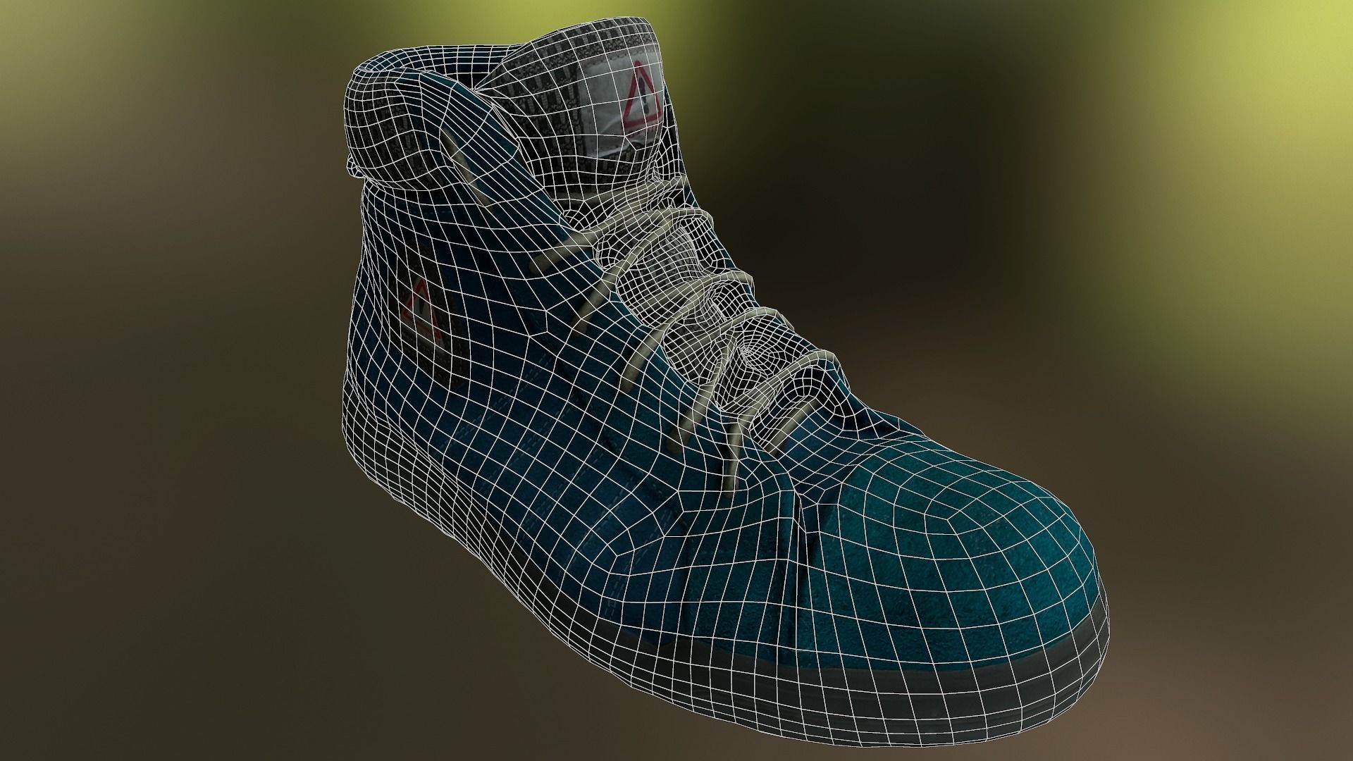 Boot 3D model low poly footwear Low-poly 3D model_9