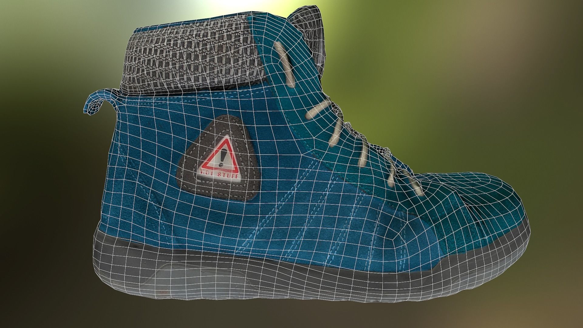Boot 3D model low poly footwear Low-poly 3D model_12