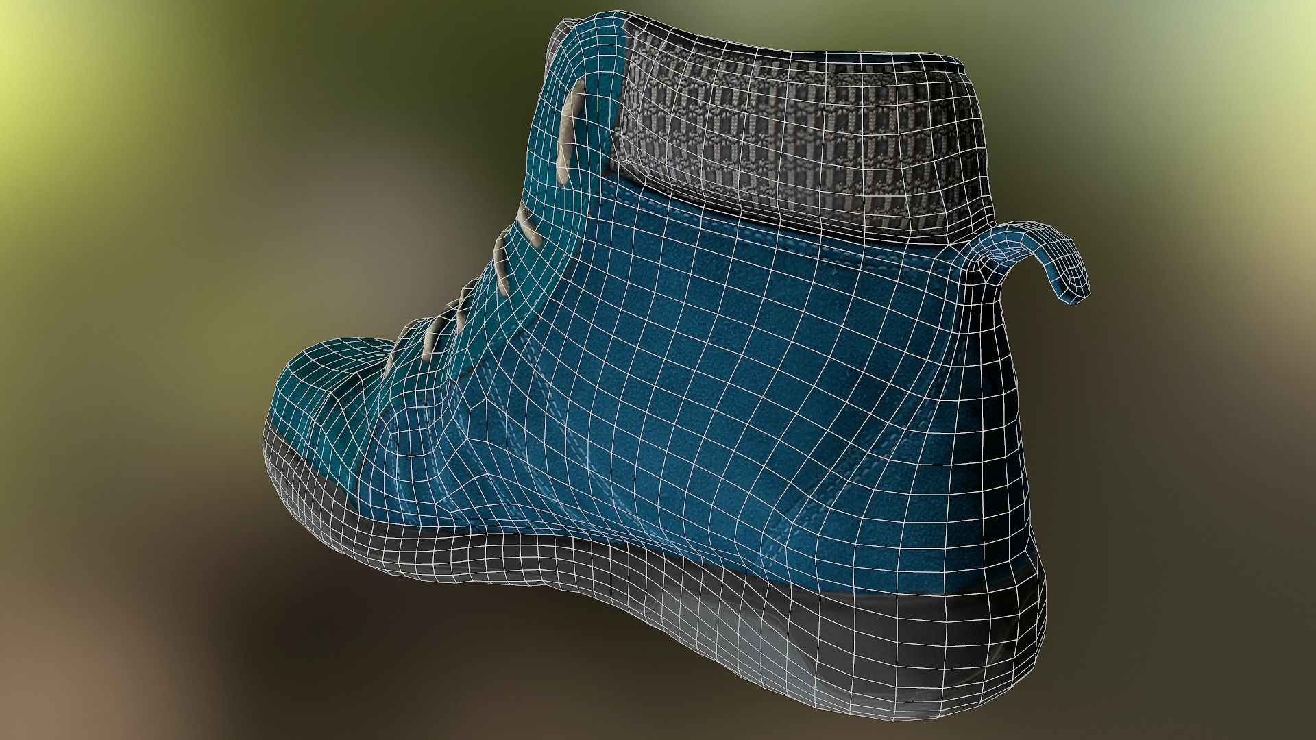 Boot 3D model low poly footwear Low-poly 3D model_11