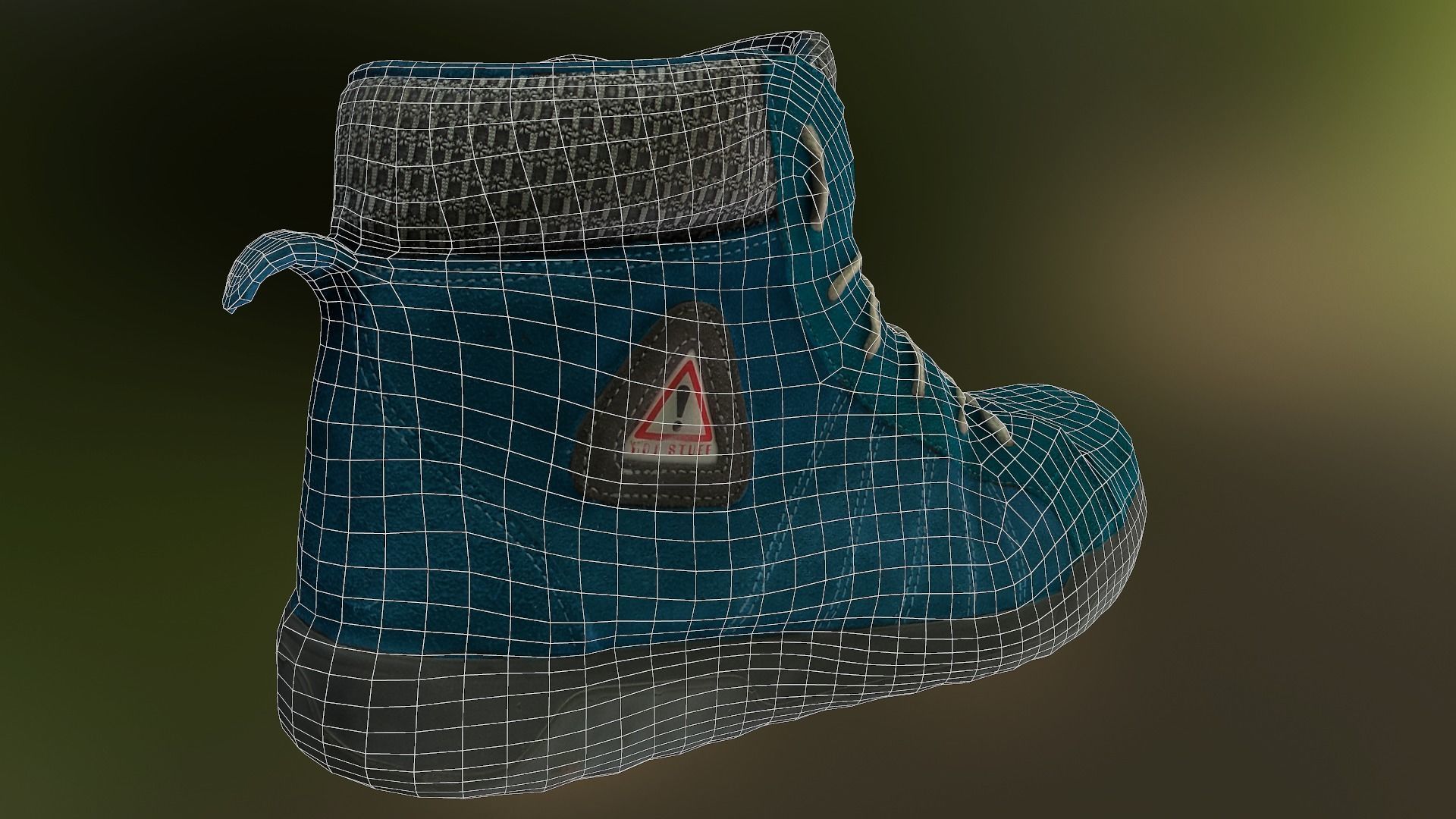 Boot 3D model low poly footwear Low-poly 3D model_10