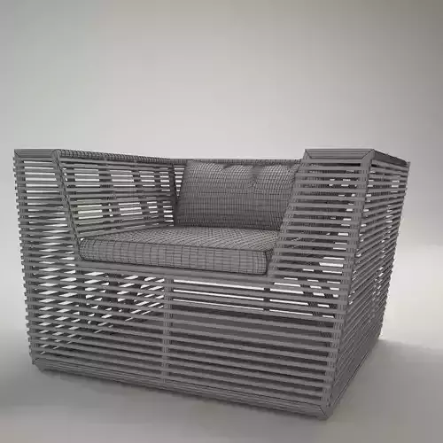 Stripes wood armchair 2 and 1 seats