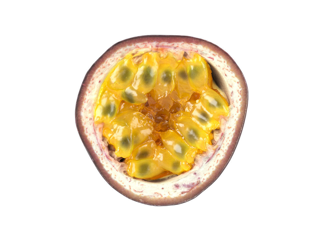 Photorealistic Passion Fruit Half 3D Scan 1 3D model_4