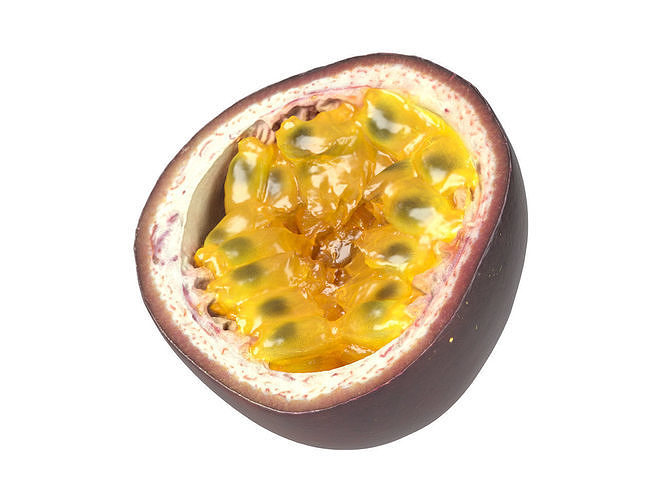 Photorealistic Passion Fruit Half 3D Scan 1 3D model