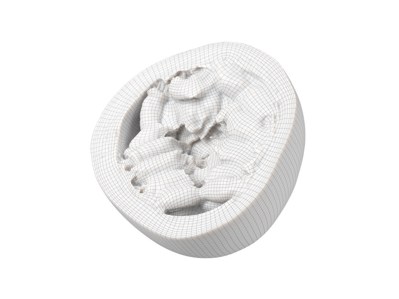 Photorealistic Passion Fruit Half 3D Scan 1 3D model_7