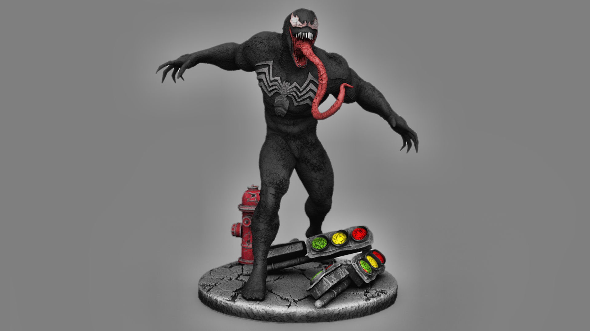 ULTIMATE VENOM 3D Print Figure Diorama  3D print model_3