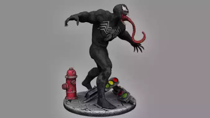 ULTIMATE VENOM 3D Print Figure Diorama  3D print model