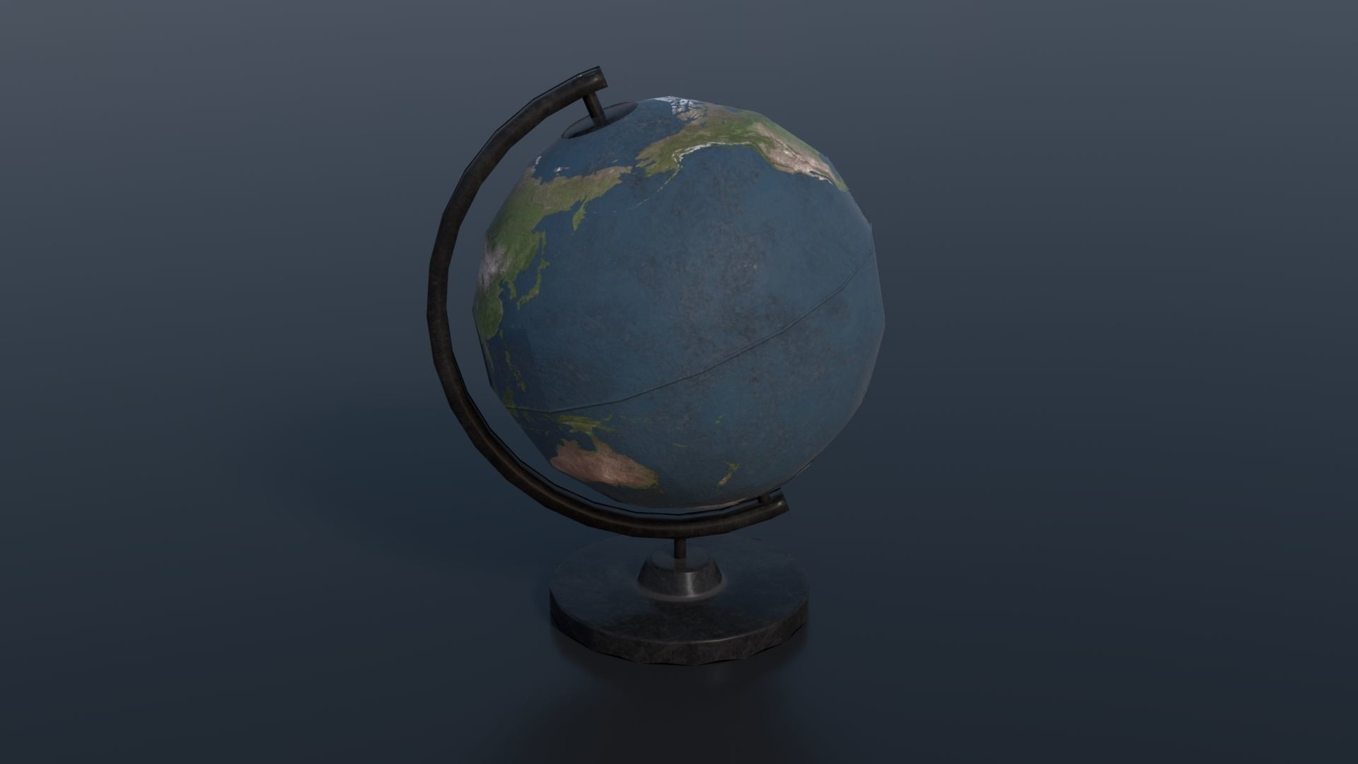 Globe Stander PBR Low-poly 3D model_5
