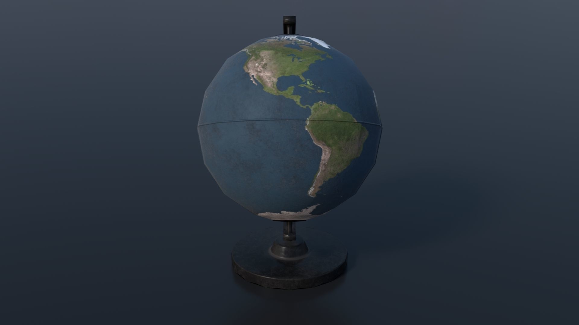 Globe Stander PBR Low-poly 3D model_3