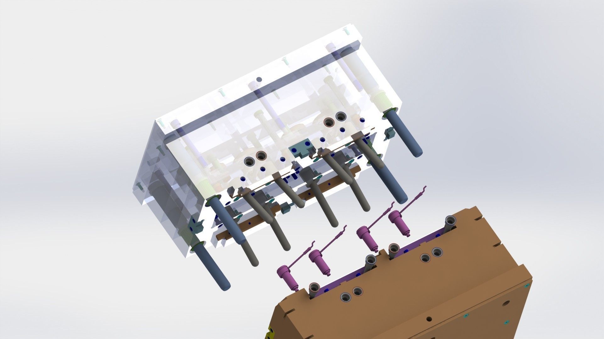 Plastic injection mold set Free 3D model_2