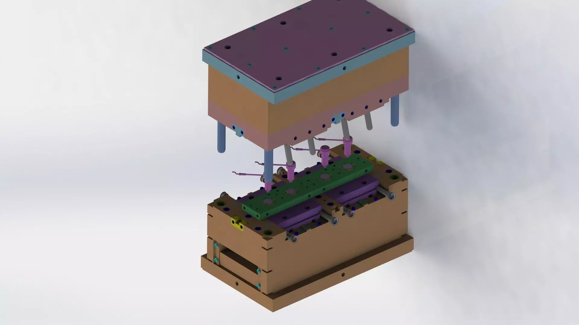 Plastic injection mold set Free 3D model_0