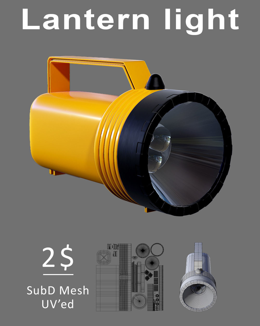 Flashlight 3D model_1