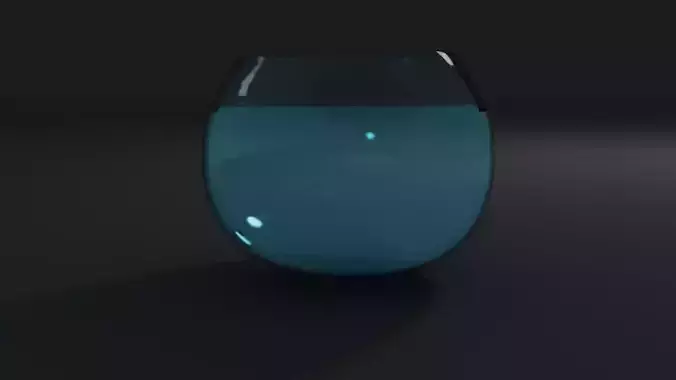 FishBowl glass of water Free 3D model