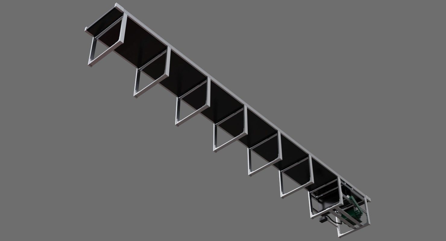Conveyor Belt 1A Low-poly 3D model_4