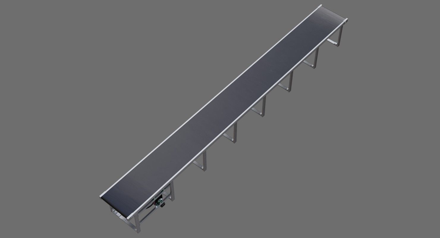 Conveyor Belt 1A Low-poly 3D model_2