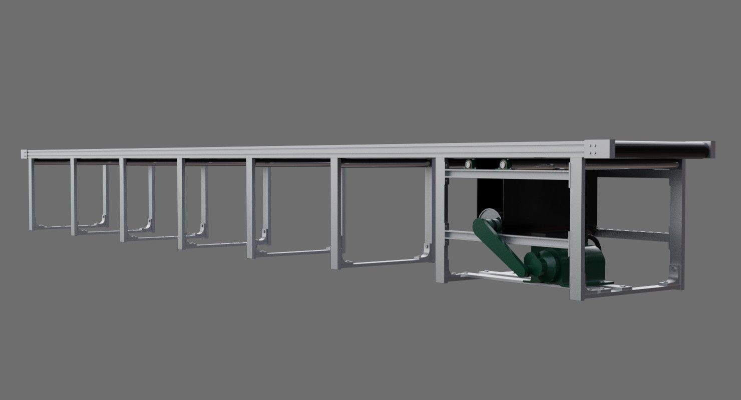 Conveyor Belt 1A Low-poly 3D model_3
