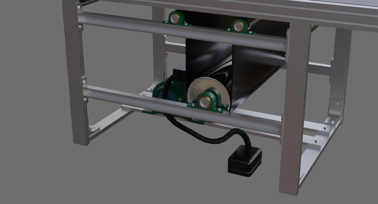 Conveyor Belt 1A Low-poly 3D model_7