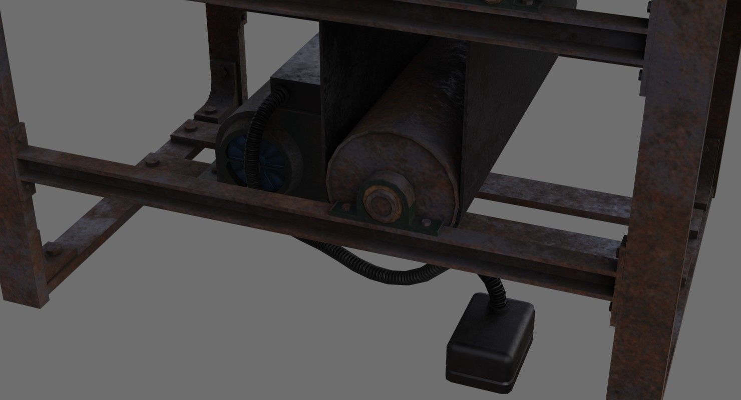 Conveyor Belt 1B Low-poly 3D model_7