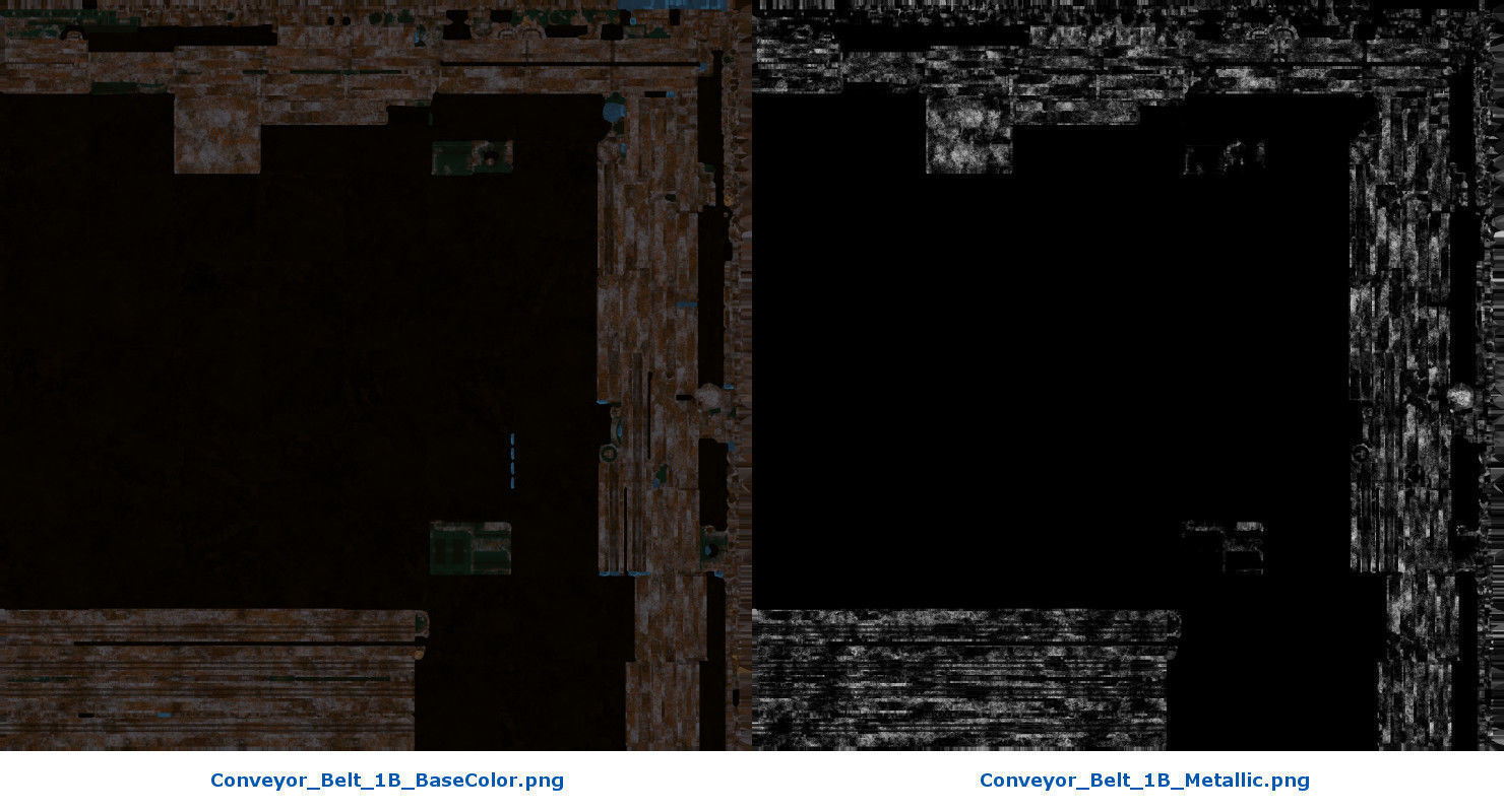 Conveyor Belt 1B Low-poly 3D model_12