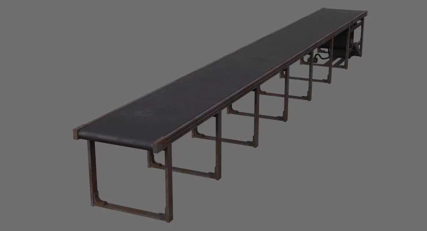 Conveyor Belt 1B Low-poly 3D model_0